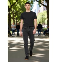 Erkek Moda Essential Fit Kot Pantolon Pamuk Günlük Ve Casual Kombinler Mevsimlik Kullanım