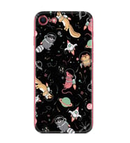 Apple iPhone 5 6 7 8 Plus Se XR Kılıf Desemli Silikon Planet Animals 1771