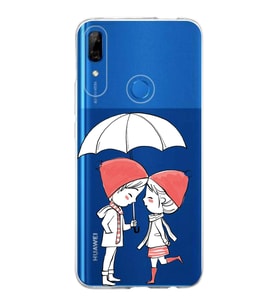 Huawei P Smart Z Uyumlu Kapak Aşk Tasarımlı Şeffaf Silikon Kılıf