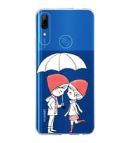 Huawei P Smart Z Uyumlu Kapak Aşk Tasarımlı Şeffaf Silikon Kılıf