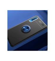 Samsung Galaxy A7 2018 Uyumlu Kılıf Zore Ravel Silikon Kapak (Siyah-Mavi)