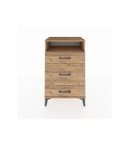 Hyperion Komodin Tek Raflı 3 Çekmeceli 60x44x96 Çam-Çam