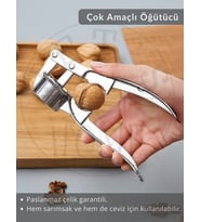 Fonksiyonel Sarımsak Öğütücü Paslanmaz Ceviz Kırıcı Dayanıklı 17 cm