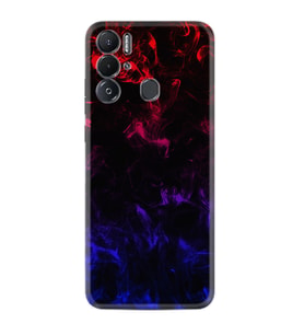 Tecno Pova Neo Kılıf Silikon Desen Özel Seri Blue Red Fire 1637