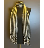 SİMLİ ÇİZGİLİ DESENLİ UNİSEX FULAR BOYUN ŞALI GİYİM AKSESUAR 160X55 CM
