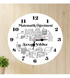 Matematik Öğretmeni Duvar Saati