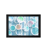 Soyut Şekiller Motifli Kanvas Tablo 80 x 110 cm Siyah Çerçeve