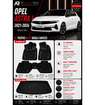 OPEL ASTRA L 2021-2026 Araca Özel 3D Paspas + 3D Bagaj Havuzu