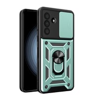 Samsung Galaxy A57 5g Pars Lens Yüzüklü Silikon - Yeşil