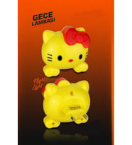 Sevimli Kedi Modeli Gece Lambası Açma Kapama Anahtarlı KTX-2518 (Krem)