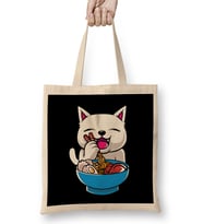 Kawaii Cat Ramen Bowl Funny Anime Noodles Kitty Bez Çanta Uzun Saplı
