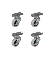 Furç Uzun-Sunta Bilyalı Teker (Frenli) - 20x50 - Gri - 18MM HKS185 - 4 Adet