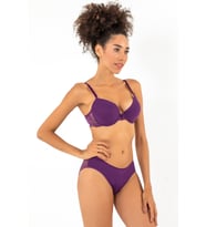 Miorre Push-Up Dolgulu Dantel Detaylı Sütyen Takım (Mor)