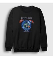 Presmono Unisex Siyah Slaves and Masters Deep Purple Sweatshirt 60820tt