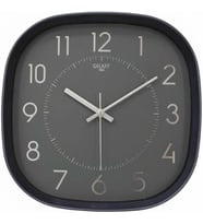 Galaxy Serisi Abs Kasa Duvar Saati Oval 30 Cm Gri Renkli Klasik Kadran