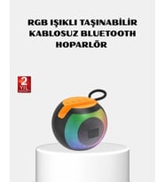 Rgb Işıklı Bluetooth Hoparlör – 360° Stereo Ses Ve 8 Saat Çalma Süresi