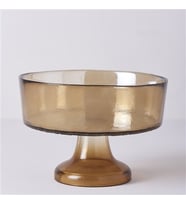Linens Gleam Cam 21 cm Ayaklı Servis Amber