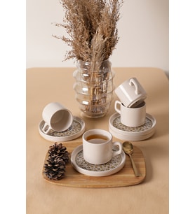 Keramika Timeless Brown Stackable Çay Takımı 8 Parça 4 Kişilik 21973