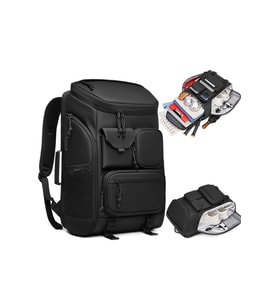 Ayakkabı Bölmeli Su Geçirmez Spor & Seyahat Sırt Çantası – 30L – 17” Laptop Bölmeli (Siyah)