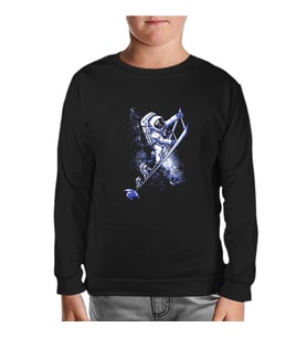 Stairs to the Moon - Astronotlar Siyah Çocuk Sweatshirt