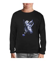 Stairs to the Moon - Astronotlar Siyah Çocuk Sweatshirt