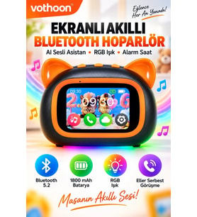 Tf39 Pro Yapay Zekalı Bluetooth Hoparlör – Renkli Ekran, Rgb Işık, Alarm Ve Saat