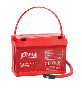 Pilsan 12 Volt 7 ah/ Amper Uzun Kablolu Performans Akü Ranger Tery Bery Fortune için uygun