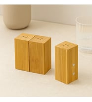 Northcity Ahşap Bambu Mıknatıslı 2'li Baharatlık & Tuzluk (4.5×5×9 cm)
