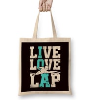 Live Swimming Pool Lap Love Swim Water Sports Swimmer Coach Bez Çanta Uzun Saplı