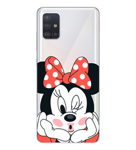 Samsung Galaxy A51 Uyumlu Mouse Tasarımlı Şeffaf Telefon Kılıfı