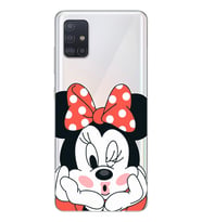 Samsung Galaxy A51 Uyumlu Mouse Tasarımlı Şeffaf Telefon Kılıfı
