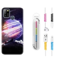 INFINIX Smart 4 5 6 Zero 8 S5 Pro Kılıf Kablo Koruma Spiral Silikon Super Planet 1797