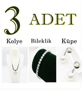 3’lü Çelik Takı Seti – İtalyan Zincir Kolye, Su Yolu Bileklik & Zarif Sallantılı Küpe  Hediye Kutulu 🎁 (Gold)