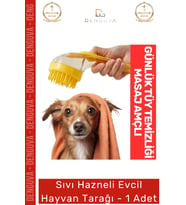 Sıvı Hazneli Şampuan Sabun Silikon Banyo Masaj Yapan Evcil Hayvan Kedi Köpek Tarağı