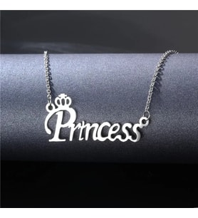 Kişiye Özel 925 Ayar Gümüş Princess Kolye