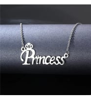 Kişiye Özel 925 Ayar Gümüş Princess Kolye