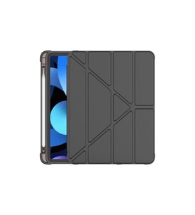 Apple Ipad Air 3 10.5" Kılıf Kalem Bölmeli Trifolding Silikon A2152 A2123 A2153 A2154 Siyah