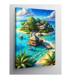 Kanvas Tablo Tropik Adalar 100 X 140 Cnvsdkey-125038-100-140