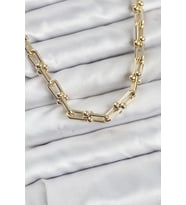 Pirinç Gold Renk Tifani Model Kadın Kolye 5886 - GLST9837-1265