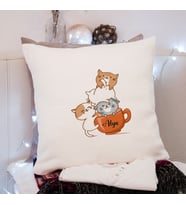 Kedi Tasarımlı Yastık Kişiye Özel