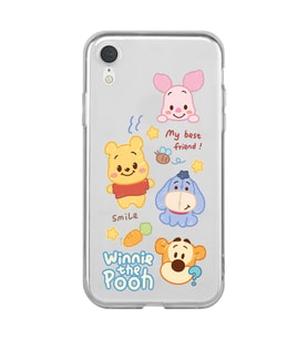 Iphone XR Uyumlu Winnie The Pooh Tasarımlı Şeffaf Telefon Kılıfı