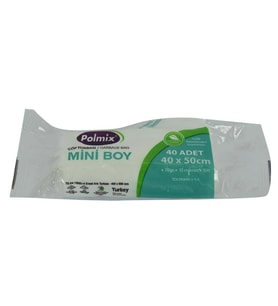 Polmix Mini Boy Şeffaf Çöp Torbası 40x50Cm 70G 12Mikron 10L 40Ad