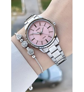 Casio CSISTE174 Kadranı Pembe Kordonu Gümüş Renk Kadın Kol Saati