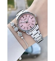 Casio CSISTE174 Kadranı Pembe Kordonu Gümüş Renk Kadın Kol Saati