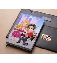 Bk Gift Kişiye Özel Sevgililer Karikatürlü Beyaz Defter-9 , Arkadaşa Hediye , Sevgiliye Hediye