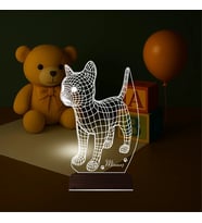 Luvivia Kedi Tasarım Kişiye Özel 3D Lamba - Masa Gece Lambası