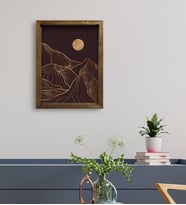 BK Gift Otel Odası Konseptli Doğal Masif Ahşap Çerçeveli Tablo 45x65cm-112