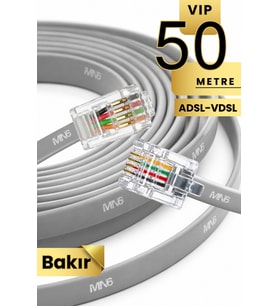 MN202F Telefon hat Kablosu 50 metre/Bakır Tel-Diş Mekan/Kutu–Modem DSL Adsl Vdsl kablosu/4'LÜ-FLAT