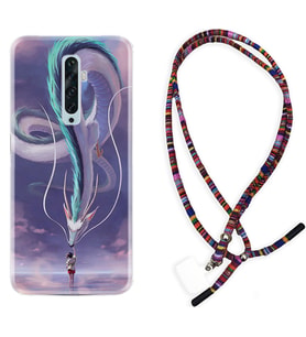 Oppo Reno 2Z 4 Lite 4 Pro 5 6 7 A31 Kılıf Boyun Asklı Rasta Silikon Kız ve Ejderha 1742