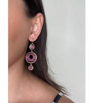 Kadir Jewellery 22 Ayar Altın Kaplama Kadın Sallantılı Küpe -El İşçiliği Ve Hipoalerjenik Küpe